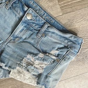 American Eagle Shorts with Lace Pockets
